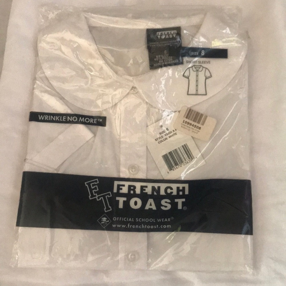 Girls French toast short sleeve school uniform shi